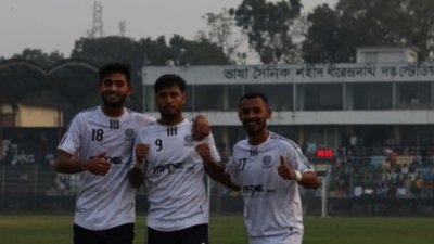 মোহামেডানের গোল উদযাপন