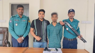 পুলিশের হেফাজতে গ্রেফতার ব্যক্তি