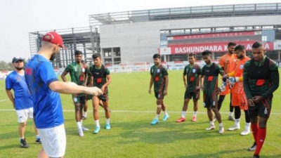 বাংলাদেশ দলের অনুশীলনের একটি ফাইল ছবি।
