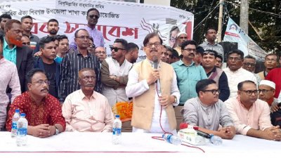 সমাবেশে প্রধান অতিথির বক্তব্যে নাগরিক ঐক্যের সভাপতি মাহমুদুর রহমান মান্না