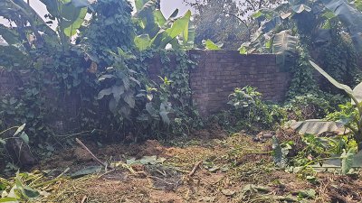 এই স্থানে গরু কেটে মাংস নিয়ে গেছে চোরেরা