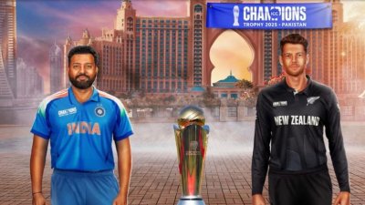 চ্যাম্পিয়ন্স ট্রফির লড়াইয়ে ভারত-নিউজিল্যান্ড।