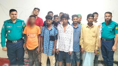 মোহাম্মদপুর থেকে আটক ব্যক্তিরা
