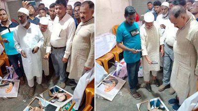 বিএনপির নেতাকর্মীরা ও কার্যালয়ে ভাঙচুর করা ছবি