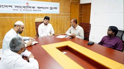 পরিদর্শনের শুরুতে মাহফুজ আলম তথ্য ভবনে চলচ্চিত্র ও প্রকাশনা অধিদফতরে (ডিএফপি) যান এবং কর্মকর্তাদের সঙ্গে মতবিনিময় করেন