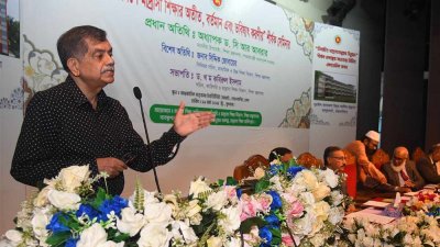 সেমিনারে বক্তব্য রাখছেন শিক্ষা উপদেষ্টা সি আর আবরার