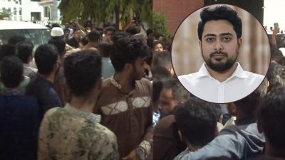 এনসিপির আহ্বায়ক নাহিদ ইসলামের পথ আটকে বিক্ষোভ করেছেন নাগরিক কমিটির নেতাকর্মীরা