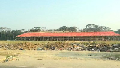 ইতোমধ্যে প্যান্ডেল তৈরির কাজ শুরু হয়েছে