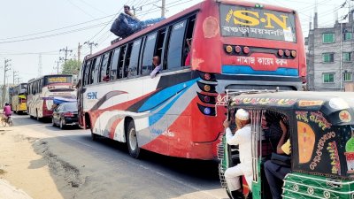 ঢাকা-ময়মনসিংহ মহাসড়কে যানজট