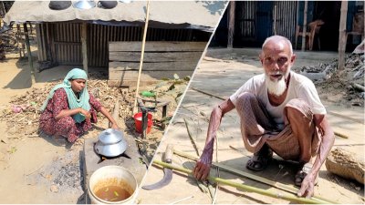 অর্থাভাবে দিন কাটছে করিমুন্নেছা ও কৃষক ইউনুস আলীর সংসারে