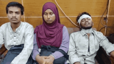 আহত আবদুল্লাহ আল মাহফুজ, সালমান হোসেন ও নাদিয়া আক্তার খুশি