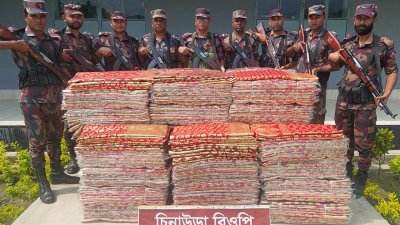 জব্দ ভারতীয় শাড়ির চালান