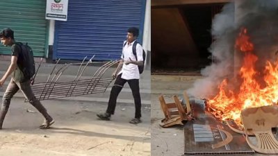 গাইবান্ধার পলাশবাড়ী উপজেলা আওয়ামী লীগের কার্যালয়ে হামলা ও ভাঙচুরের ঘটনা ঘটেছে