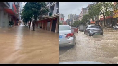 প্রবল বর্ষণেরে কারণে সতর্কতা সংকেত জারি করেছে চীন। ছবি: সিনা ওয়েইবু