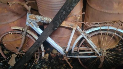 পুড়ে যাওয়া সাইকেল