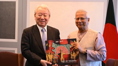 প্রধান উপদেষ্টা ড. মুহাম্মদ ইউনূস ও  জাইকার প্রেসিডেন্ট ড. তানাকা আকিহিকো
