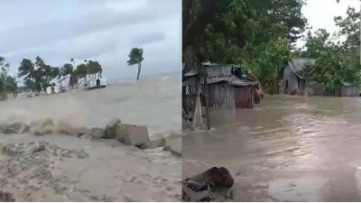 এখনও তিন থেকে চার হাজার পরিবার পানিবন্দি রয়েছে (ছবি: বাসস)