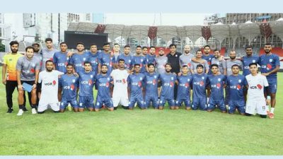 ঢাকা স্টেডিয়ামে বাংলাদেশ দল