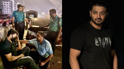 সড়ক দুর্ঘটনায় নায়ক বাপ্পী, বাঁচলেন অল্পের জন্য
