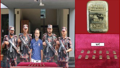স্বর্ণের বারসহ আটক চোরাচালানি লিটন রায়
