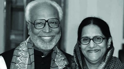 কাদের সিদ্দিকী ও তার স্ত্রী নাসরিন সিদ্দিকী