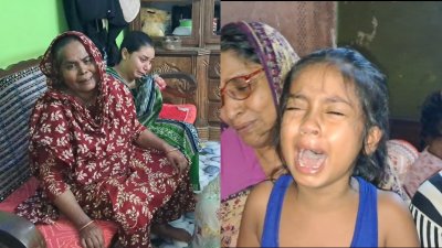 নিহত দুই পরিবারের স্বজনদের আহাজারি