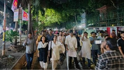 ককটেল বিস্ফোরণের প্রতিবাদে গণসংহতি আন্দোলনের বিক্ষোভ মিছিল