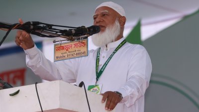 রংপুরে সমাবেশে বক্তব্য দেন জামায়াত আমির