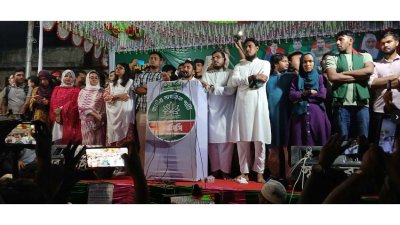 ঝিনাইদহে পথসভায় জাতীয় নাগরিক পার্টির (এনসিপি) আহ্বায়ক নাহিদ ইসলাম ও অন্যরা