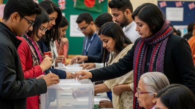 প্রবাসীদের ভোট (ছবি: এআই দিয়ে তৈরি)