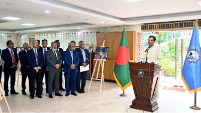 বক্তব্য দিচ্ছেন পররাষ্ট্র উপদেষ্টা মো. তৌহিদ হোসেন