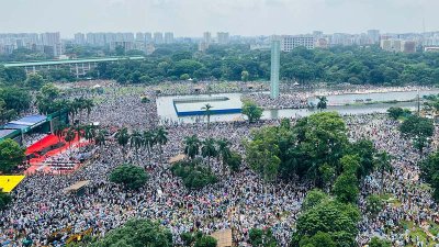 সোহরাওয়ার্দী উদ্যানে জামায়াতের সমাবেশ (ছবি: সাজ্জাদ হোসেন)
