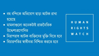 ইতিবাচক পদক্ষেপ থাকলেও দমন ও বিচারহীনতার সংস্কৃতি বিরাজ করছে: এইচআরডব্লিউ
