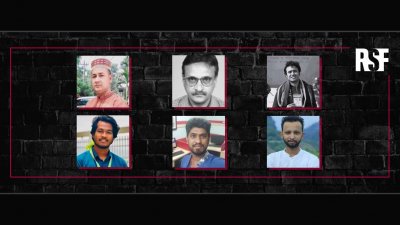 জুলাই বিপ্লবে নিহত ছয় সাংবাদিকের বিচার দাবি করেছে রিপোর্টার্স উইদাউট বর্ডারস। ছবি: আরএসএফ।
