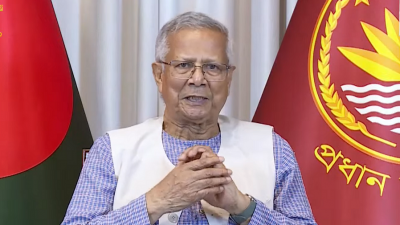 জাতির উদ্দেশে ভাষণ দিচ্ছেন প্রধান উপদেষ্টা ড. মুহাম্মদ ইউনূস