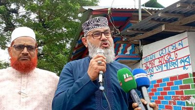 জনসংযোগকালে বক্তব্য দেন মাসুদ সাঈদী