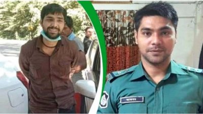 রায়হান আহমদ (বাঁয়ে) ও এসআই আকবর