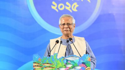 জাতীয় মৎস্য সপ্তাহ ২০২৫-এর উদ্বোধনী অনুষ্ঠানে বক্তব্য রাখছেন প্রধান উপদেষ্টা