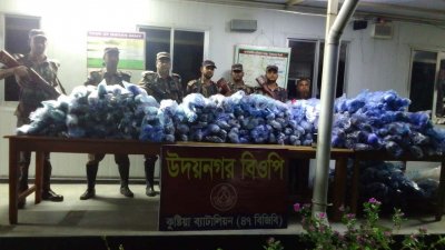 মাদকদ্রব্য এবং কারেন্ট জাল জব্দ করেছে বিজিবি