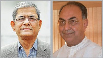 মির্জা ফখরুল ইসলাম আলমগীর ও মির্জা আব্বাস। ফাইল ছবি