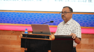 বক্তব্য দিচ্ছেন ডিএমপি কমিশনার শেখ মো. সাজ্জাত আলী