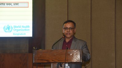 বক্তব্য রাখছেন ঢাকা দক্ষিণ সিটি করপোরেশনের প্রধান নির্বাহী কর্মকর্তা মো. জহিরুল ইসলাম
