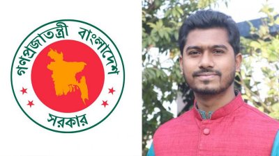 অন্তর্বর্তীকালীন সরকারের মনোগ্রাম  ও নুরুল হক নুর