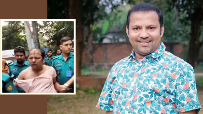 অভিনেতা মো. সিদ্দিকুর রহমান (ইনসেটে মব ভায়োলেন্সে আহত সিদ্দিককে থানায় সোপর্দ করা হয়: ফাইল ছবি)