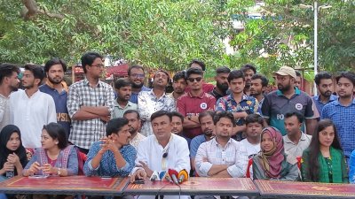 সংবাদ সম্মেলনে কথা বলেন আমানউল্লাহ আমান