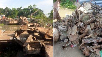 বরিশালে ৩৩ বছর আগে ঝড়ের কবলে পড়ে বৈদ্যুতিক মালামাল নিয়ে ডুবে যাওয়া বিদেশি জাহাজটি অবশেষে উদ্ধার