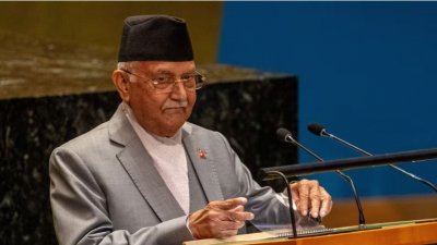 নেপালের প্রধানমন্ত্রী কে.পি শর্মা অলির পদত্যাগ। ছবি: রয়টার্স।