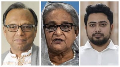 রহমান,  শেখ হাসিনা ও  নাহিদ ইসলাম