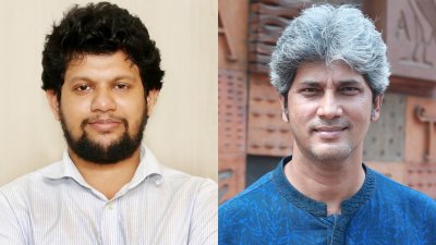 তথ্য ও সম্প্রচার উপদেষ্টা মাহফুজ আলম (বাঁয়ে) এবং গণসংহতি আন্দোলনের প্রধান সমন্বয়কারী জোনায়েদ সাকি/কোলাজ