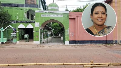 কুষ্টিয়া পৌর গোরস্থান, ইনসেটে ফরিদা পারভীন
